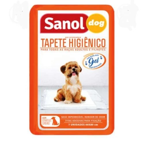 Tapete Higiênico Sanol para Cães tamanho 80X60 - 7un