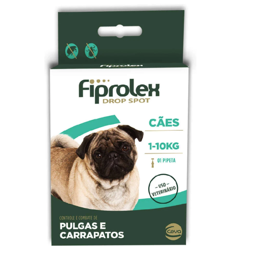 Antipulgas e Carrapatos Fiprolex Ceva Drop Spot de 0,67mL para Cachorros até 10Kg