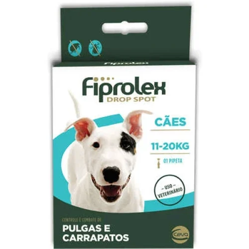 Antipulgas e Carrapatos Fiprolex Ceva Drop Spot de 1,34mL para Cachorros de 11kg a 20Kg