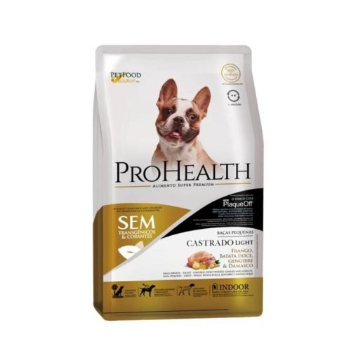 Ração ProHealth Super Premium Castrado Light para Cães Adultos de Porte Pequeno Sabor Frango 2,5Kg